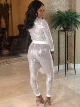 Two Piece Sequin Long Sleeve Pullover & Pants